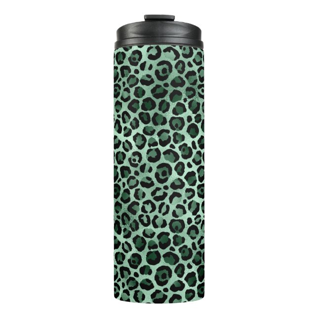 Emerald and Gold Safari Series Design 9 Thermal Tumbler (Front)