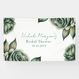 Emerald and Gold Wedding Bridal Shower Banner