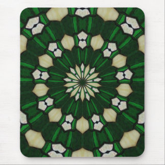 Emerald and Ivory Radial Mousepad