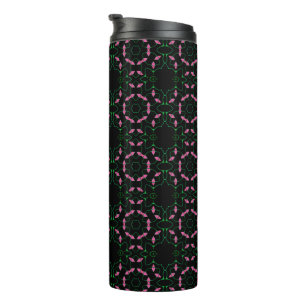 Emerald and Pink Kaleidoscope Thermal Tumbler