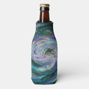 Emerald and Purple Galaxy Bottle Cooler
