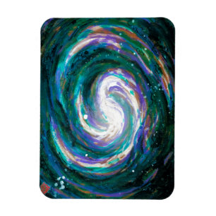 Emerald and Purple Galaxy Magnet