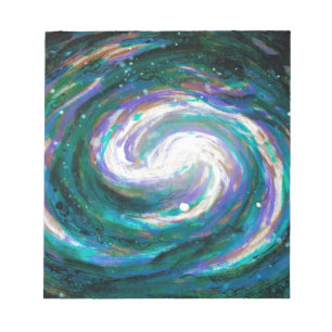 Emerald and Purple Galaxy Notepad