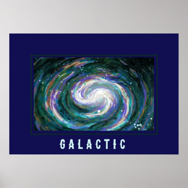 Emerald and Purple Galaxy  Poster (Front)