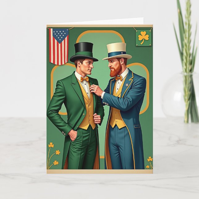 Emerald And Teal Mens Style Card (Front)