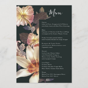 Emerald Antique Vintage Wedding Menu
