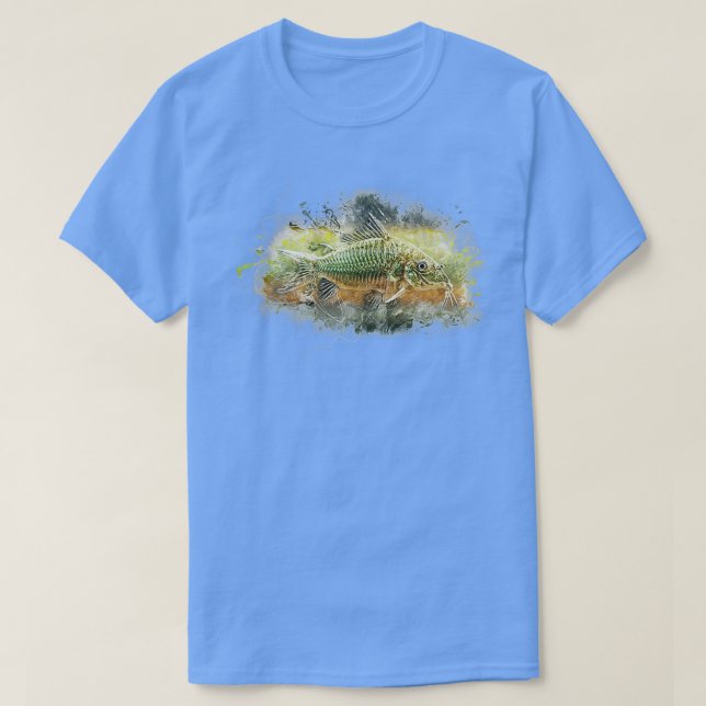 Emerald armoured catfish Brochis splendens T-Shirt (Design Front)