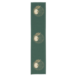 Emerald Art Deco Thanksgiving Table Runner