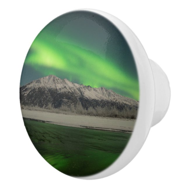 Emerald Aurora Ceramic Knob (Right)