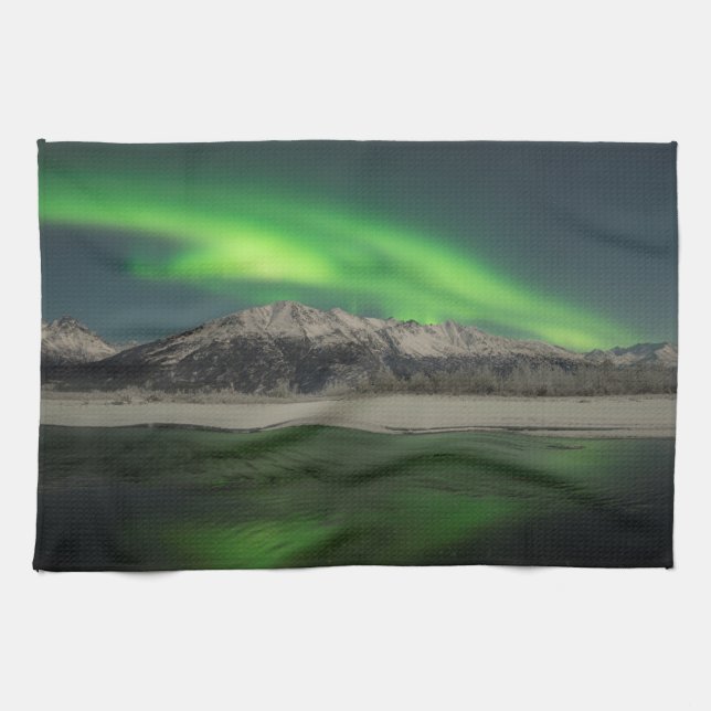Emerald Aurora Tea Towel (Horizontal)