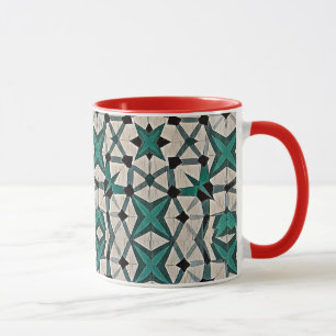 Emerald axis abstract geometric pattern 1284 mug