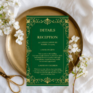 Emerald Baroque Artwork Celtic Enclosure Card
