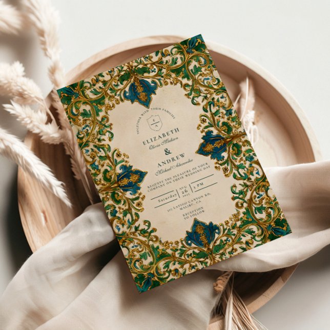Emerald Baroque Islamic Wedding Invitation (Creator Uploaded)