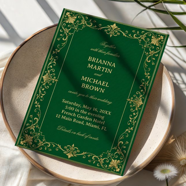 Emerald Baroque Luxury Celtic Invitation (Creator Uploaded)