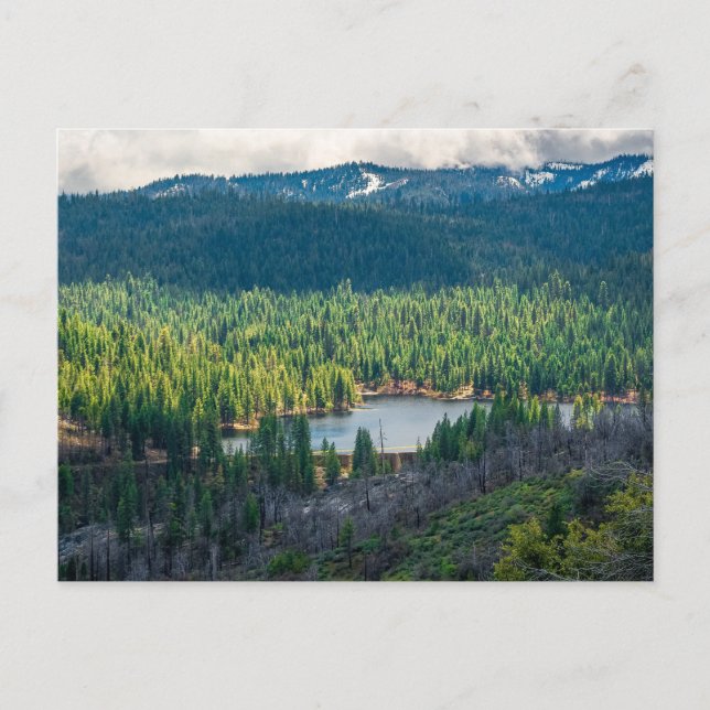 Emerald Basin Beneath Mountain Clouds Postcard (Front)