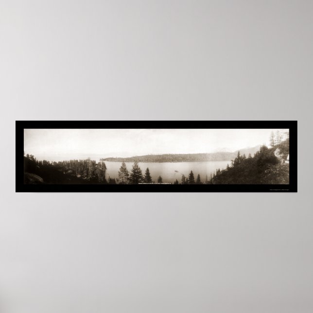 Emerald Bay Lake Tahoe Photo 1906 Poster (Front)