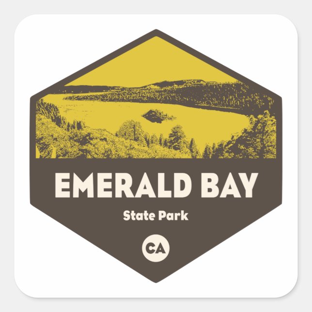 Emerald Bay State Park, California Square Sticker (Front)