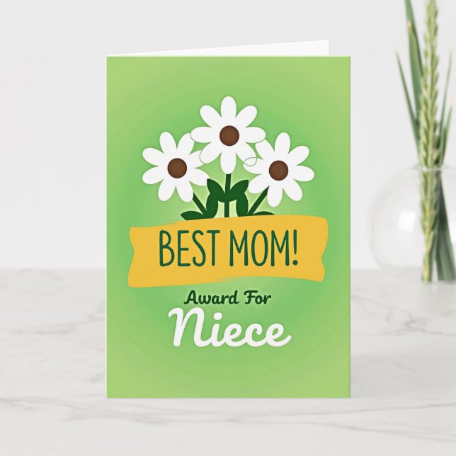 Emerald Best Mum Award Card (Front)