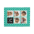 Emerald Black Instagram 5 Photo Collage Monogram