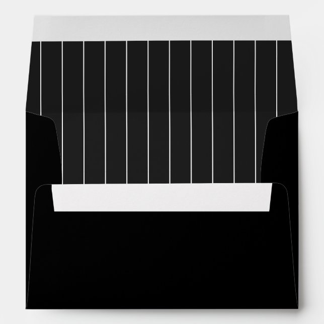 Emerald Black Return Address Envelope (Back (Bottom))