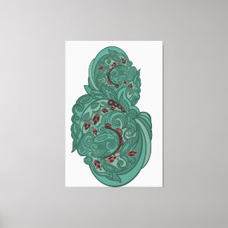 Emerald Blossoms Canvas Print