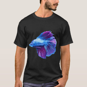 Emerald Blue Betta Siamese Fish T-Shirt