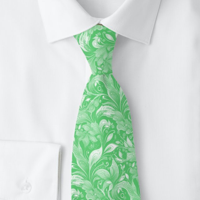 Emerald Botanical Batik Tie (Creator Uploaded)