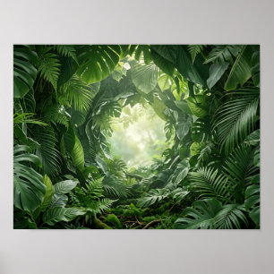 Emerald Botanical Tunnel Tropical Poster