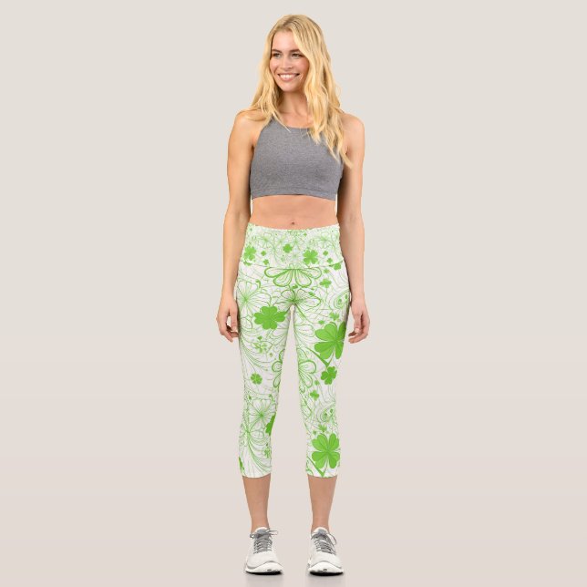 Emerald Breeze Capri Leggings (Front)