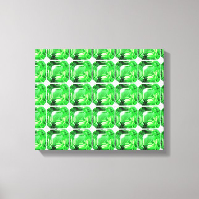 Emerald, Bright Green Canvas Print (Front)