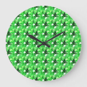 Emerald, Bright Green Large Clock