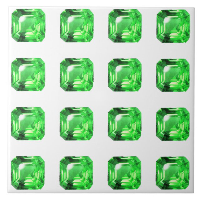 Emerald, Bright Green Tile (Front)