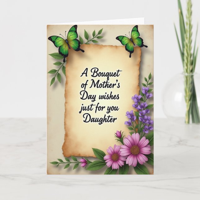 Emerald Butterfly Mother Card (Front)