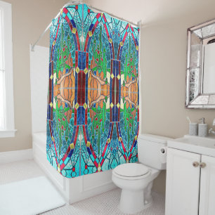 Emerald Castle Wizard of Oz Stainglass Shower Curtain