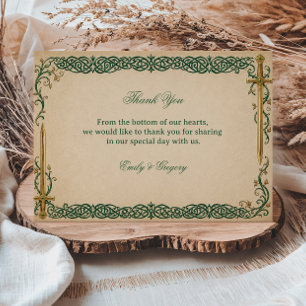 Emerald Celtic Artwork Thank You Card