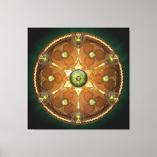 Emerald Celtic Chieftain's Shield Canvas Print