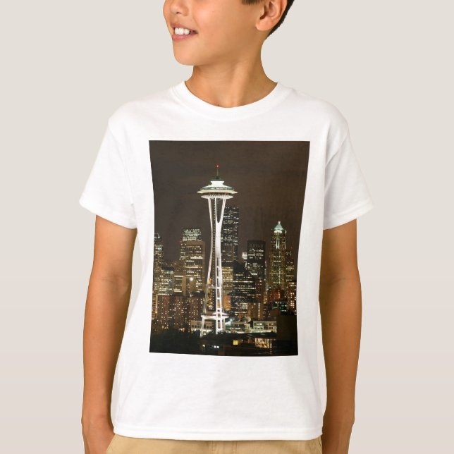 Emerald City Seattle Washington Space Needle T-Shirt (Front)