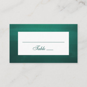 Emerald classic wedding. Modern green elegant Place Card