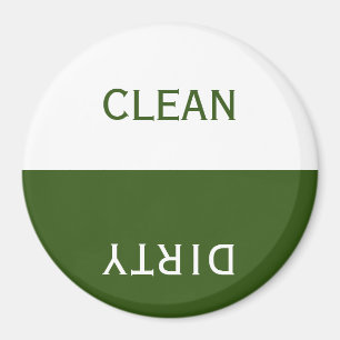 Emerald Clean Dirty Dishwasher Sign Magnet