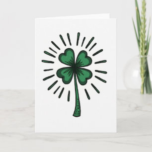 Emerald Clover Burst Card