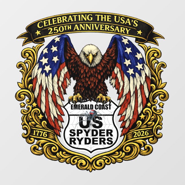 Emerald Coast Chapter - Decal Eagle USA250 (Sheet)