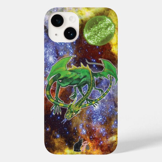Emerald Cosmic Dragon Case-Mate iPhone Case (Back)