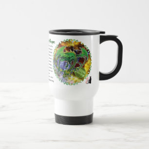 Emerald Cosmic Dragon Travel Mug