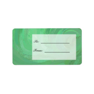 Emerald Cream and Black Party Label