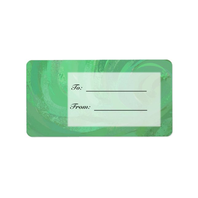 Emerald Cream and Black Party Label (Front)