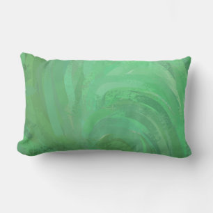 Emerald Cream Green Lumbar Cushion