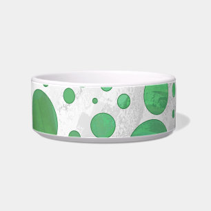 Emerald Cream Polka Dot Bowl