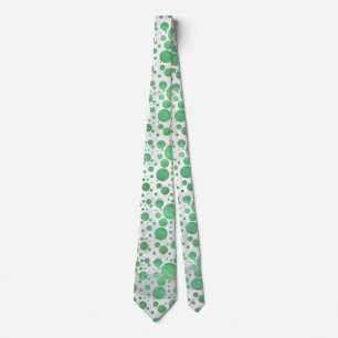 Emerald Cream Polka Dot Tie