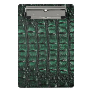 Emerald Crocodile Leather Luxury Exotic Skin Mini Clipboard