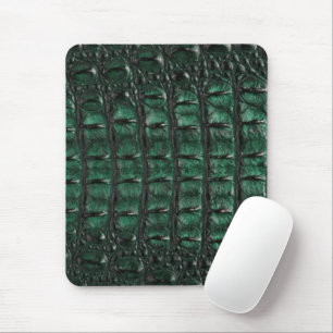 Emerald Crocodile Leather Luxury Exotic Skin Mouse Mat